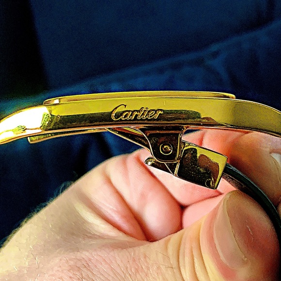 Santos De Cartier Reversible Belt & Gold Buckle - Picture 3 of 5